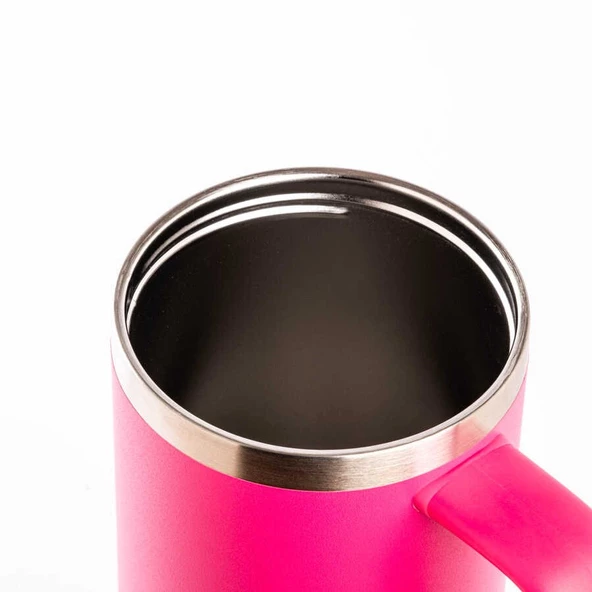 Tantitoni  Pipetli Paslanmaz Çelik Termos Bardak 1lt Pembe - 4