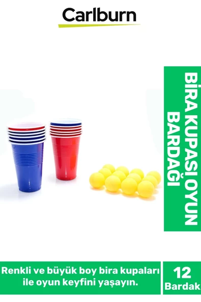Özel Üretim Eğlenceli Özel Gün Beer Pong Renkli Büyük 12 Karton Bira Kupası 12 Toplu Oyun Bardağı