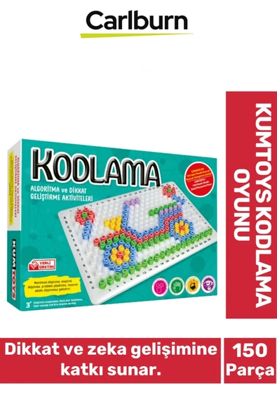 Zeka Parmak Geliştirici Renk Öğretici 150 Boncuk Zeminli Sosyal Aktivite Kodlama Oyunu
