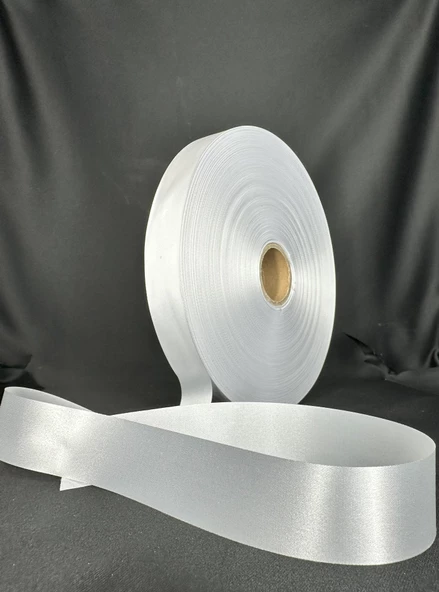 2.5 CM Etiket Kumaşı 400 MT Saten Etiketlik Kumaş - Resim 3