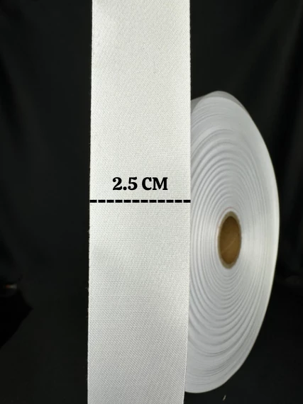 2.5 CM Etiket Kumaşı 400 MT Saten Etiketlik Kumaş - Resim 4