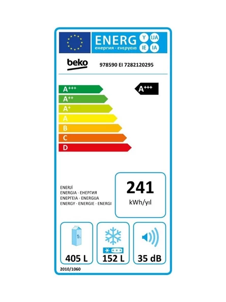 Beko 978590 EI Çift Kapılı No Forst Buzdolabı - 5