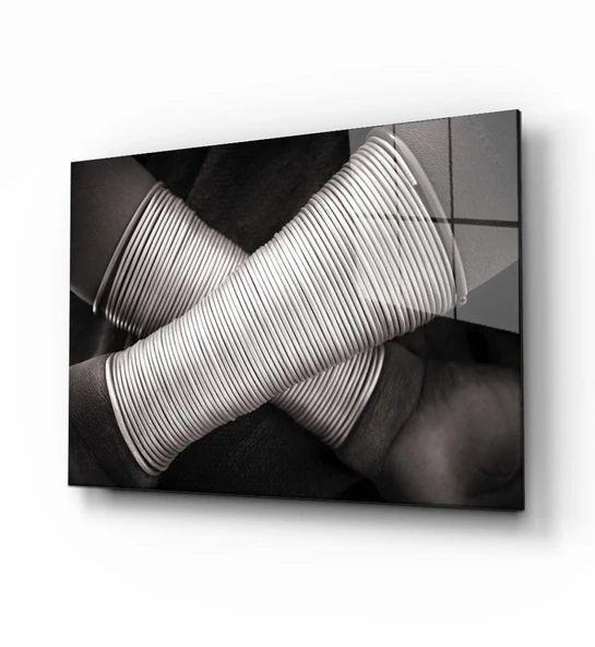 Afrika Bilezikleri Dekoratif ve Modern Cam Tablo ürün görseli