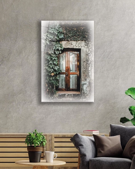 Eski Camlı Kapı Dekoratif ve Modern Cam Tablo