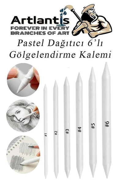 Toz Pastel Boya 12 Renk A4 Monalisa Eskiz Defteri Pastel Dağıtma Kalemi 1 Paket Toz Soft Pastel Boya 12li Yumuşak Pastel - 3