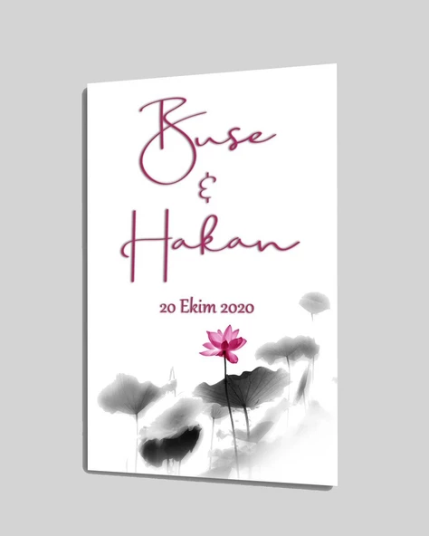 Düğün Nişan Tarih Dekoratif ve Modern Cam Tablo ürün görseli