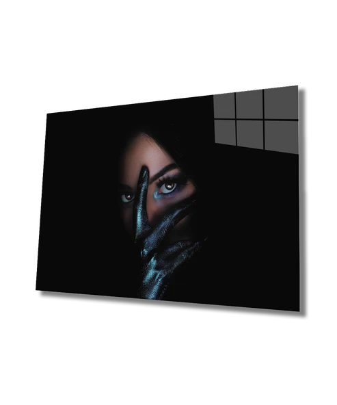 Kadınlar Siyah El Dekoratif ve Modern Cam Tablo ürün görseli