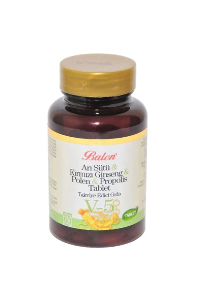 Balen V5 Arı Sütü Kırmızı Ginseng Propolis 60 Tablet