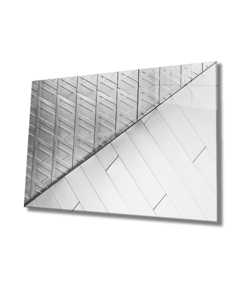 Geometrik Mimari Dekoratif ve Modern Cam Tablo