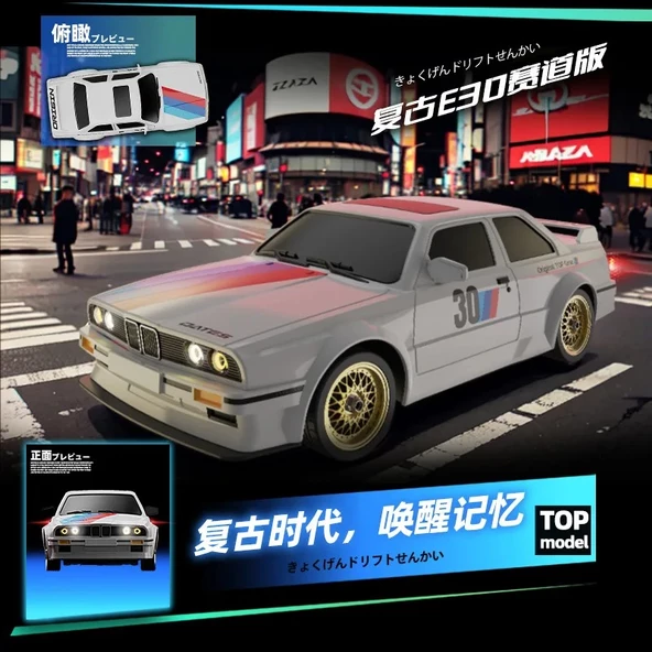 Uzaktan Kumandalı 1:16 BMW E30 Araba Full Fonksiyon Işıklı Drift BMW E30 40 Km Hız Yapan E30 - 2