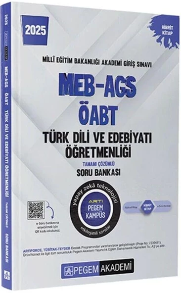 2025 MEB AGS ÖABT Türk Dili ve Edebiyatı Öğretmenliği Tamamı Çözümlü Soru Bankası Pegem Yayınları