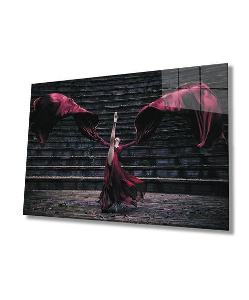 Balerin Dekoratif ve Modern Cam Tablo   Ballerina Tempered