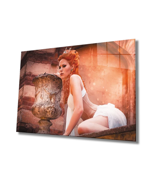 Kadınlar Romalı Kadın Dekoratif ve Modern Cam Tablo ürün görseli