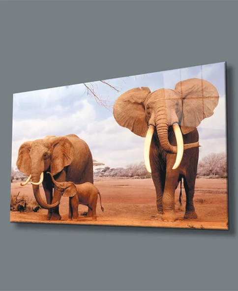 Fil Dekoratif ve Modern Cam Tablo - Resim 2