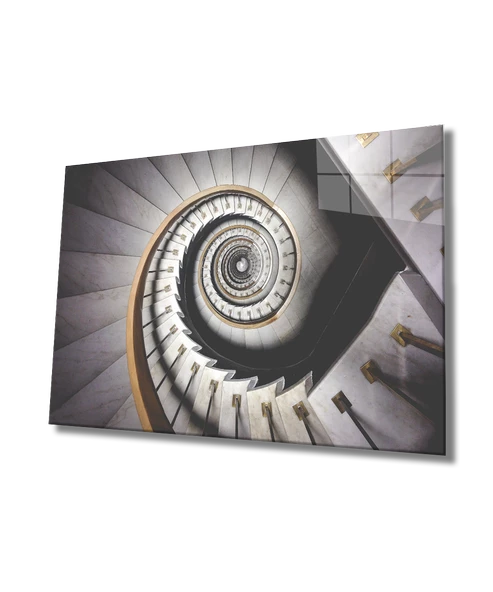 Geometrik Merdiven Mimari Dekoratif ve Modern Cam Tablo Stairs