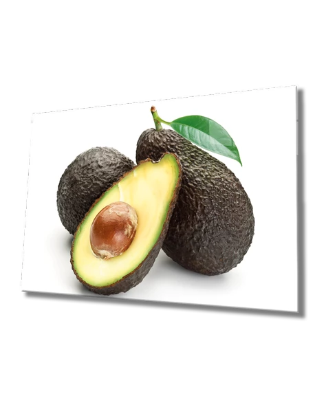 Avokado Dekoratif ve Modern Cam Tablo Avocado