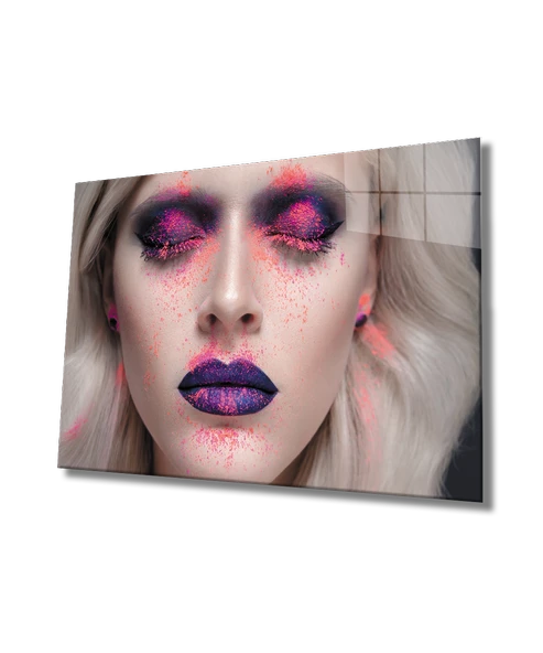 Kadınlar Toz Boya Makyaj Dekoratif ve Modern Cam Tablo ürün görseli
