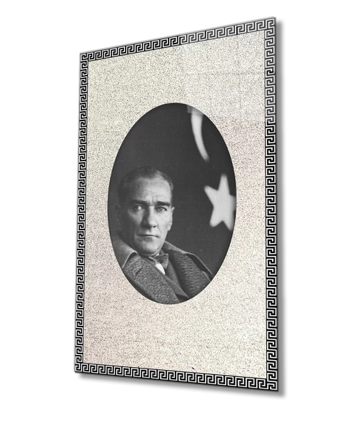 Çerçeveli Atatürk Dekoratif ve Modern Cam Tablo