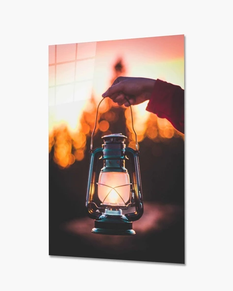 Mum Kandil Dekoratif ve Modern Cam Tablo ürün görseli