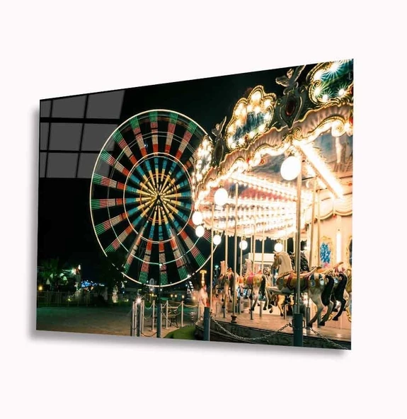 Lunapark Dekoratif ve Modern Cam Tablo
