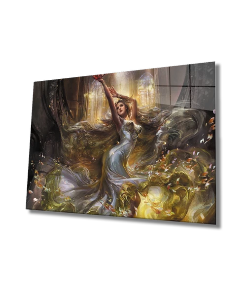 Kadınlar Dans Eden Tanrıça Dekoratif ve Modern Cam Tablo ürün görseli