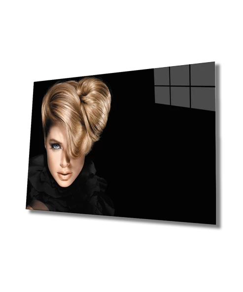Kadınlar Tasarım Saç Dekoratif ve Modern Cam Tablo Women Design Hair ürün görseli