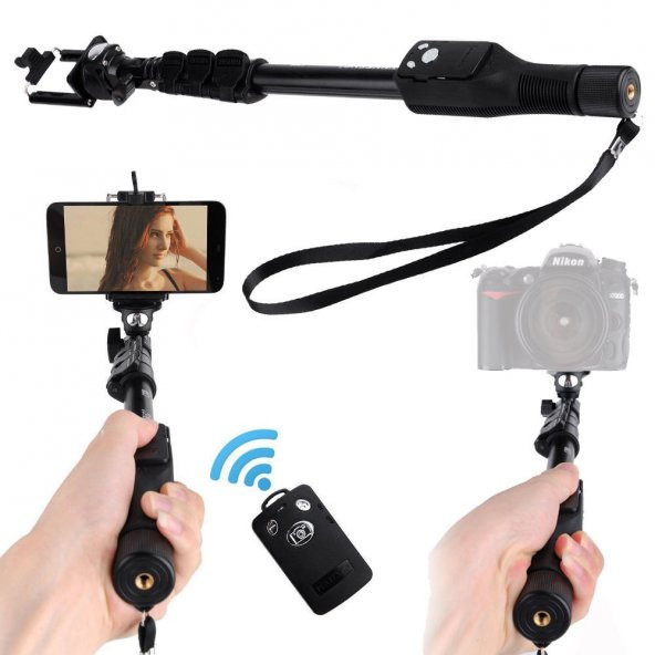 Yunteng YT-1288 Uzun Ayarlanabilir Bluetooth Selfie Çubuğu