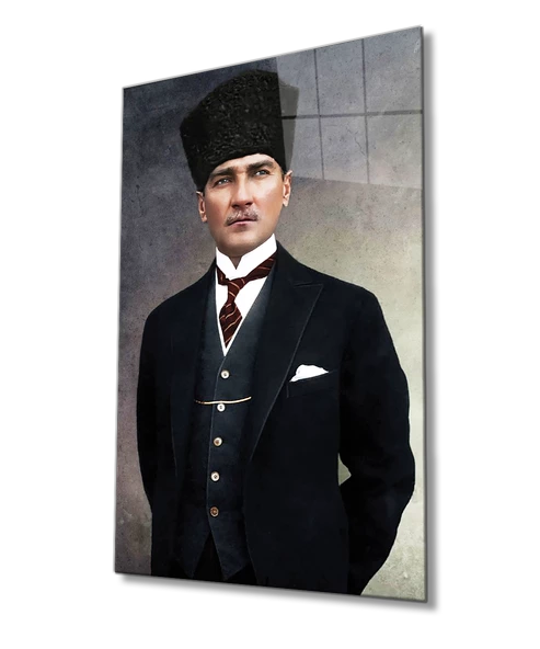 Atatürk  Dekoratif ve Modern Cam Tablo, Ataturk ürün görseli
