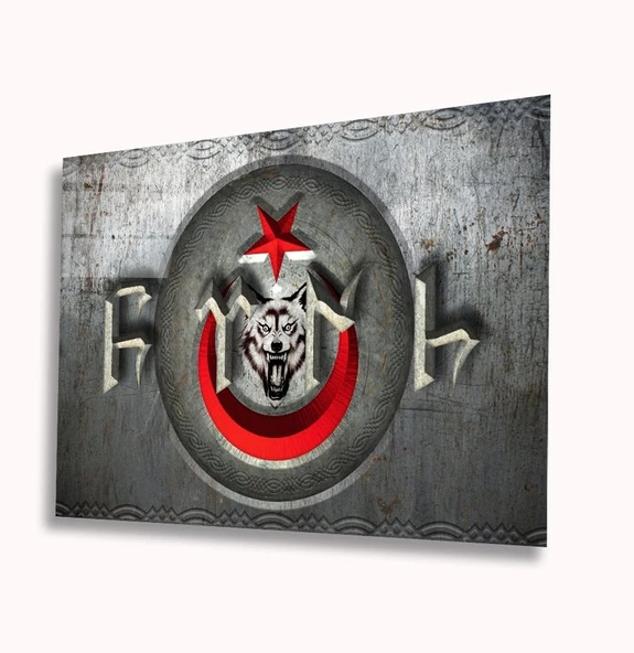 Türk Yazılı Dekoratif ve Modern Cam Tablo ürün görseli