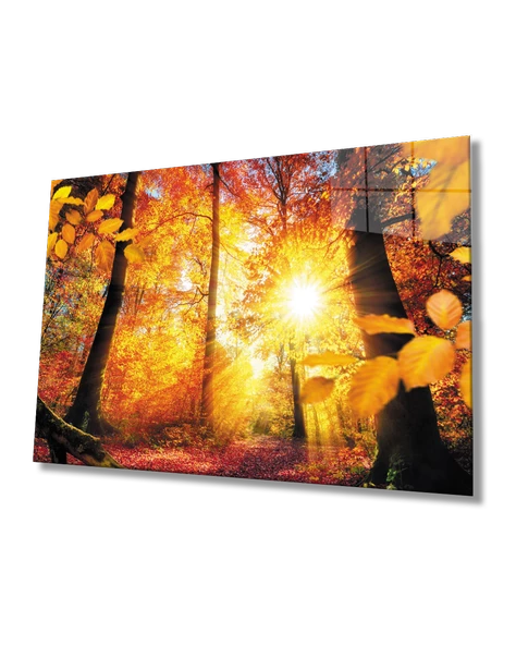 Gün Batımı Dekoratif ve Modern Cam Tablo   Sunset Table