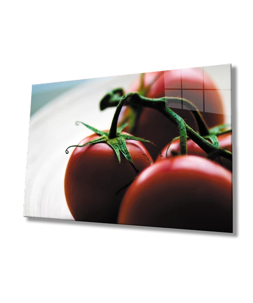 Domates Dekoratif ve Modern Cam Tablo   Tomatoes ürün görseli