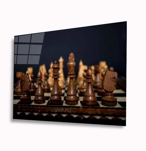 Satranç Dekoratif ve Modern Cam Tablo ürün görseli