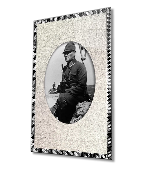 Çerçeveli Atatürk Dekoratif ve Modern Cam Tablo