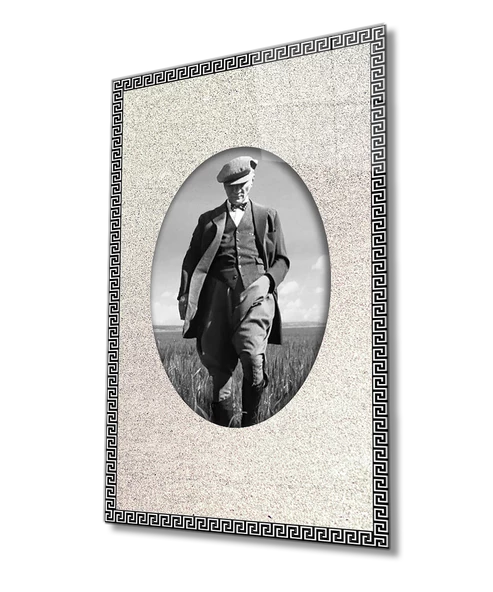 Çerçeveli Atatürk Dekoratif ve Modern Cam Tablo ürün görseli