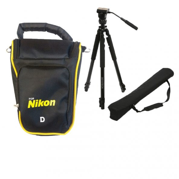 Nikon Üçgen Çanta +Profesional 601y Tripod 2m Benro Kafa Sony
