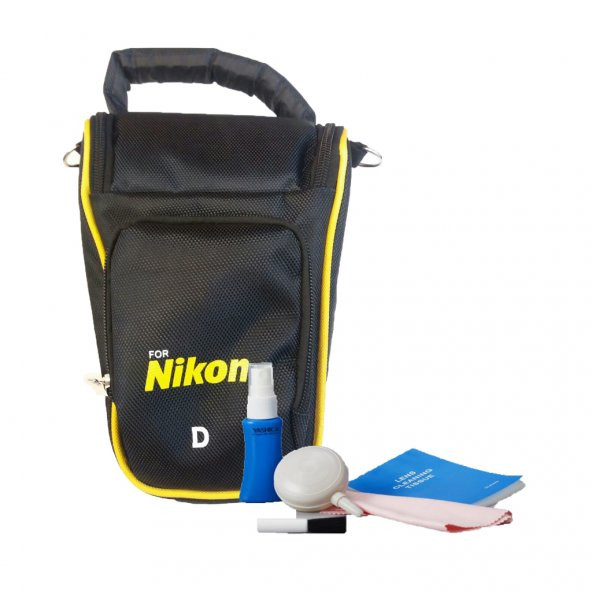 Nikon D500 Fotoğraf Makinesi Üçgen Çanta + Temizlik Seti