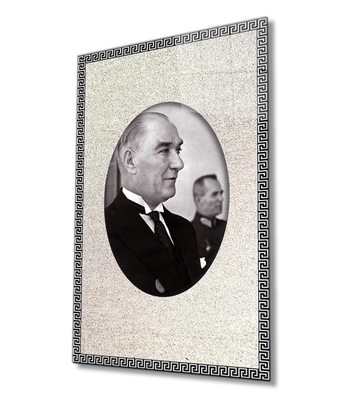 Çerçeveli Atatürk Dekoratif ve Modern Cam Tablo