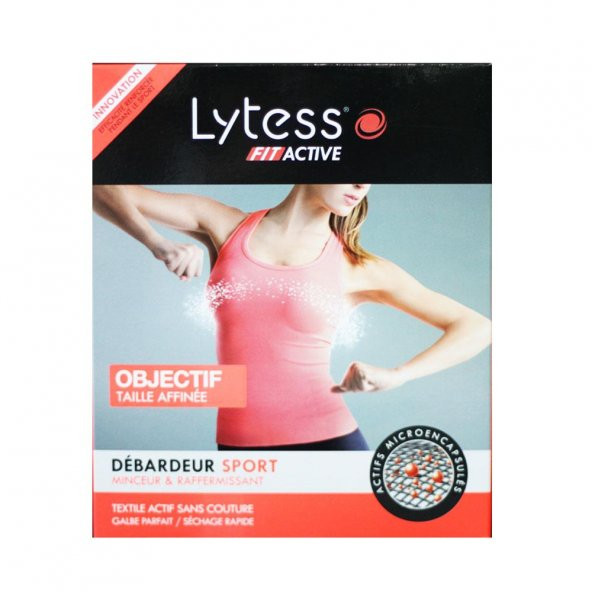 Lytess Fit Active Debardeur Sport - Şekillendirici Spor Body (S-M) Black - Siyah