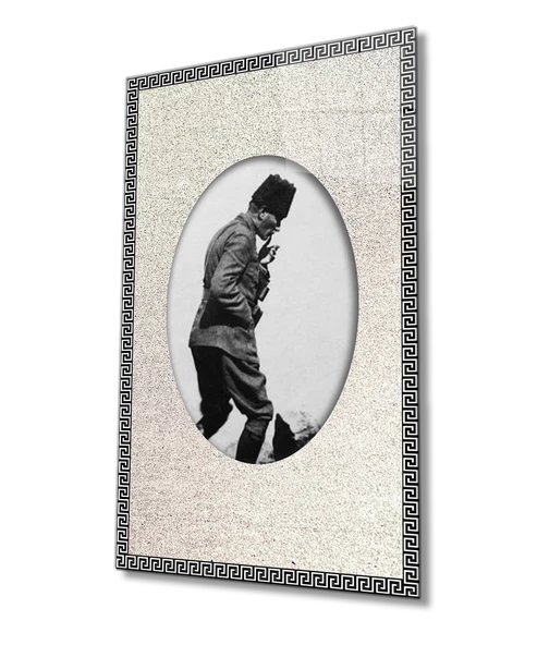 Çerçeveli Atatürk Dekoratif ve Modern Cam Tablo