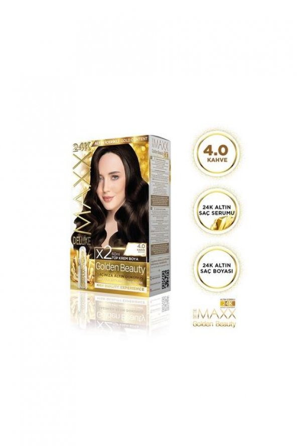 Maxx Deluxe Golden 4.0 Kahve 24k Altın İçerikli Saç Boyası