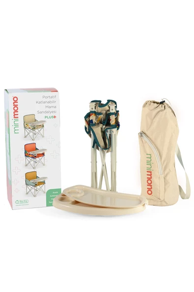 Minimono Plus Portatif Katlanır Mama Sandalyesi Bej - 2