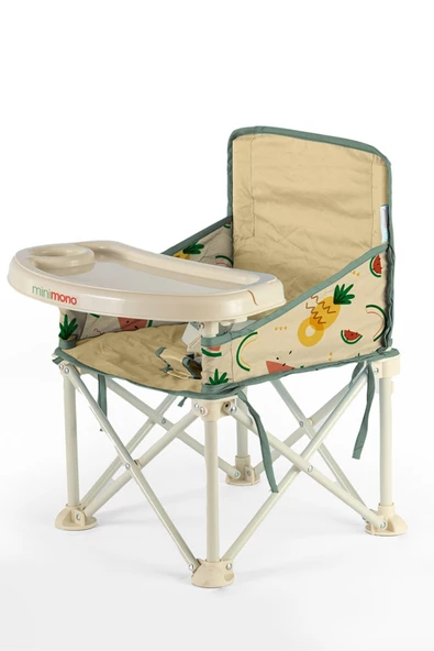 Minimono Plus Portatif Katlanır Mama Sandalyesi Bej - 4