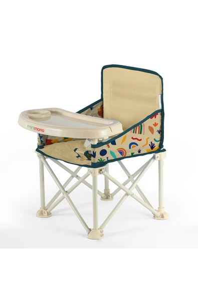 Minimono Plus Portatif Katlanır Mama Sandalyesi Bej - 5