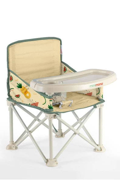 Minimono Plus Portatif Katlanır Mama Sandalyesi Bej