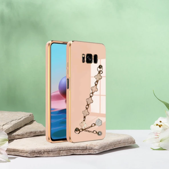 SAMSUNG S8 PLUS ELÇEK ŞANZELİZE KILIF ROSE GOLD