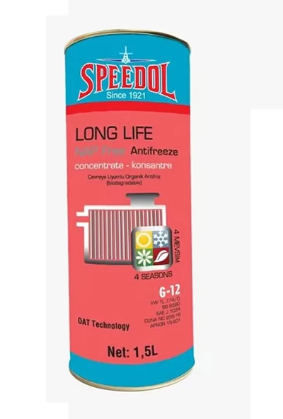 1,5 LT SPEEDOL KIRMIZI ORGANİK ANTİFRİZ -56 DERECE