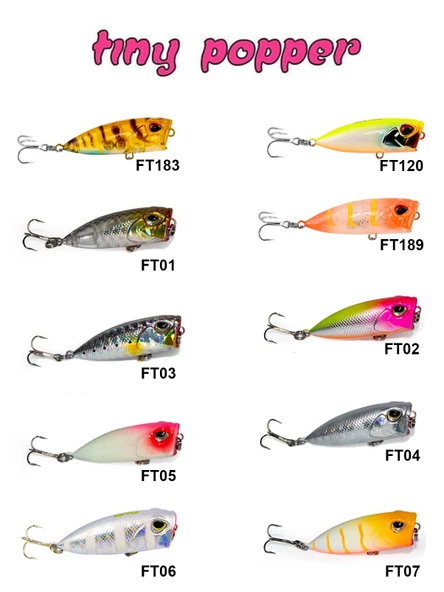 FUJIN Tiny Popper Mini LRF Maket Yem  FT183 Angry Shrimp