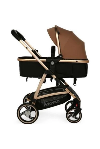 Yoyko City Seyahat Sistem Bebek Arabası 3 in 1 Kahve Rose - 3