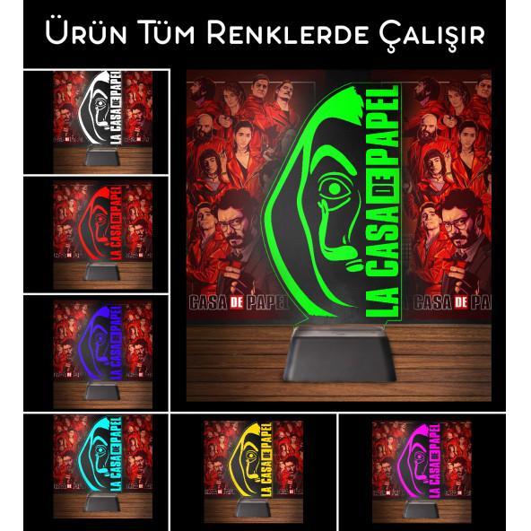 Lacasa de papel Figürlü Üç Boyutlu Doğum Günü Hediyesi Gece Lambası(LCDP5) - 2