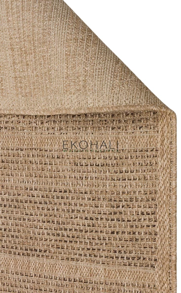 Salda Koleksiyonu iç ve Dış Mekan Kullanımına Uygun Jüt Görünümlü Yumuşak Dokulu Sisal Kilim SLD 01 Natural - 2